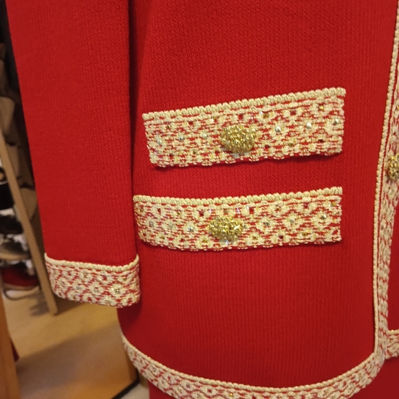 Beautiful St. John Sweater Jacket and full length skirt. Absolutely elegant! - Picture 2 of 8